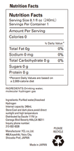 Load image into Gallery viewer,  Utopia Hydrogen Water | 8.1 fl oz (240ml) per can back label nutrition facts
